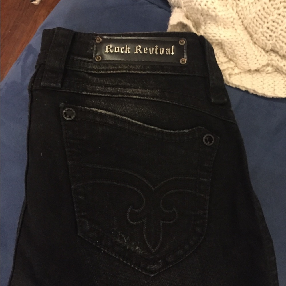 Rock Revival, black, Amy skinny jeans, sz 30